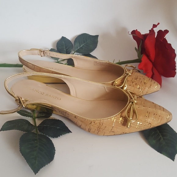 Franco Sarto Heidi pointed cork slingback 10 - Picture 1 of 5